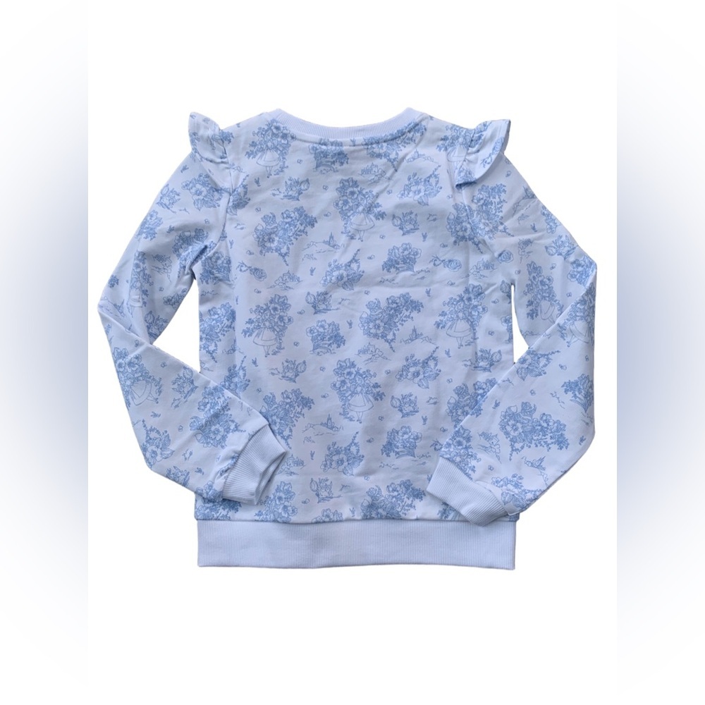 Janie and Jack x Disney NWT Size 8 Alice In Wonderland Toile Sweatshirt - Picture 2 of 7